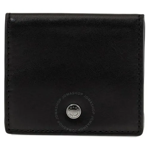 Ví Nhỏ Coach Nam Men's Coin Purse Leather Black Oragami Coin Case Sc Màu Đen